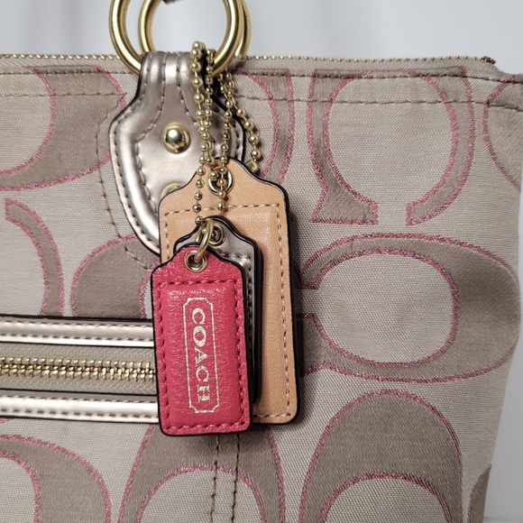 Coach Poppy Metallic Hallie Tote #M1220-23473 - Picture 3 of 16